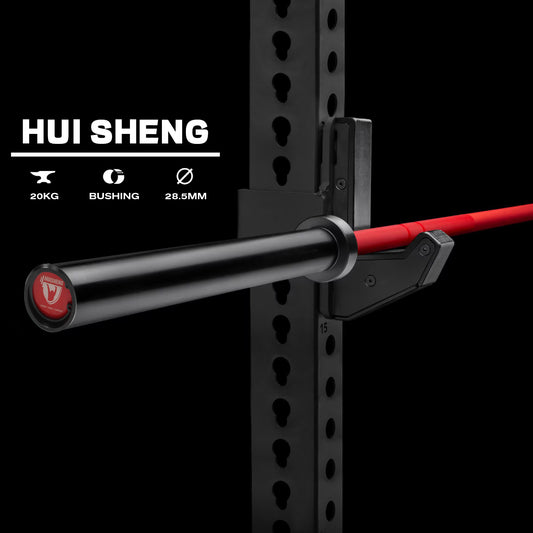 HUISHENG 7FT red Olympic Barbell 45LB Weightlifting Bar Bearing Spin Bar,Ceramic Coating,500-1000 LBS Capacity,28mm High Whip,Fits 2" Plates,for Home Gym