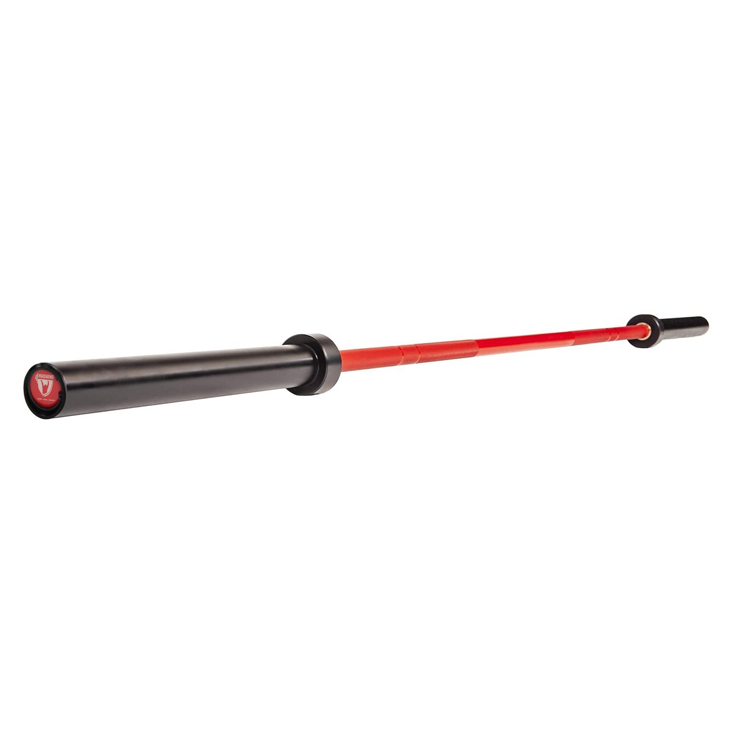 HUISHENG 7FT red Olympic Barbell 45LB Weightlifting Bar Bearing Spin Bar,Ceramic Coating,500-1000 LBS Capacity,28mm High Whip,Fits 2" Plates,for Home Gym