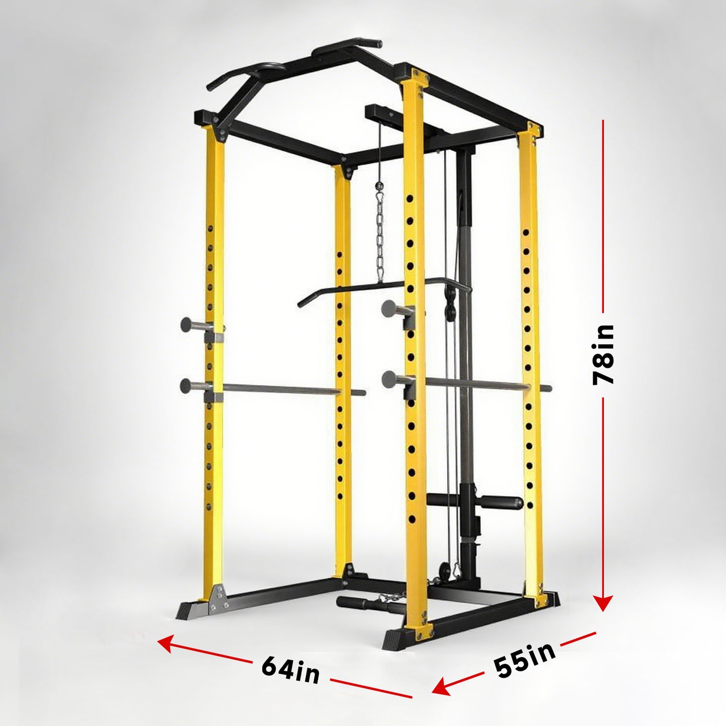 Gym Multi Functional Lat Pull Down Machine Home Power Cage Squat Rack