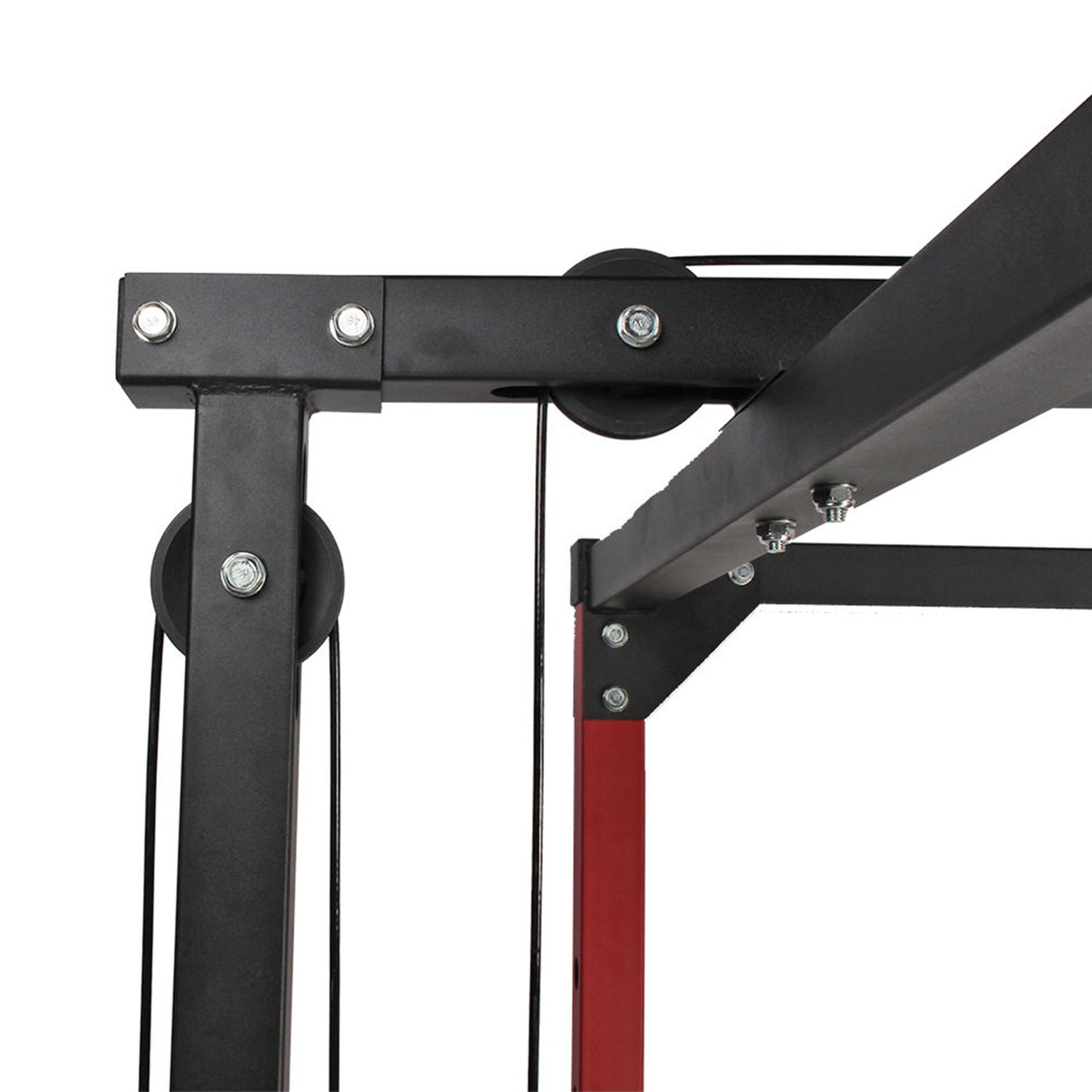 Power Cage With Pulley System - Squat Rack, Pull-Up Bar & Cable Machine For Home Gym