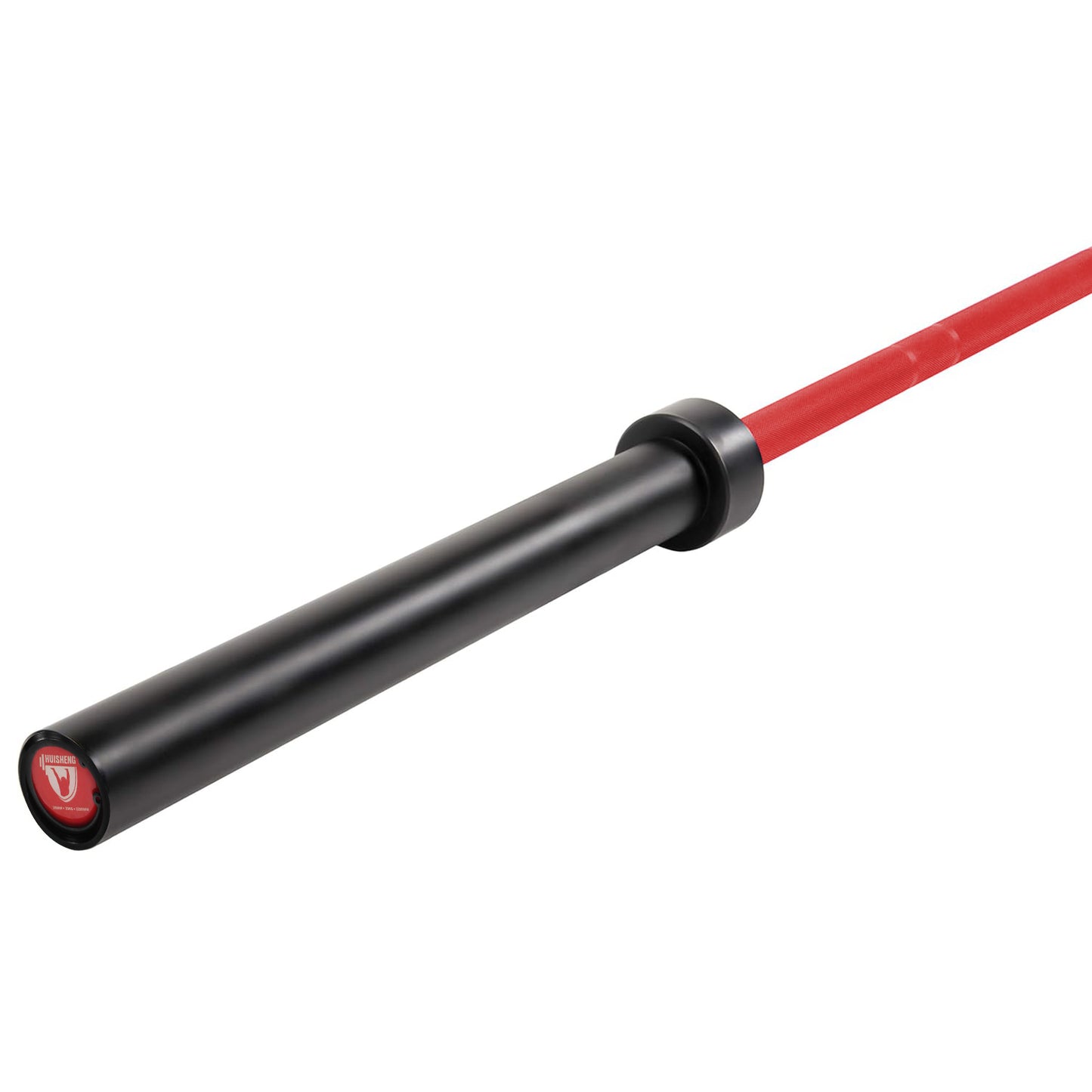 HUISHENG 7FT red Olympic Barbell 45LB Weightlifting Bar Bearing Spin Bar,Ceramic Coating,500-1000 LBS Capacity,28mm High Whip,Fits 2" Plates,for Home Gym