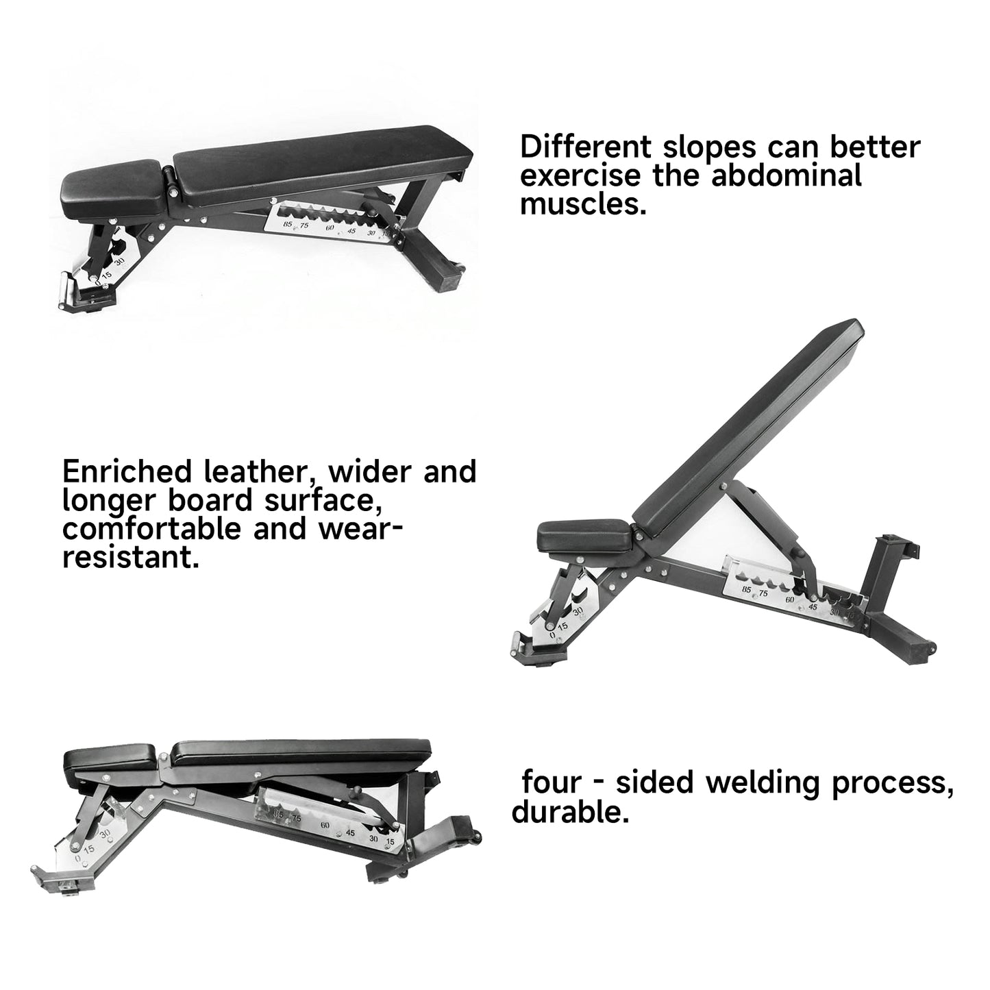 Adjustable Weight Dumbbell Bench Incline Decline Workout Exercise 1000LBS