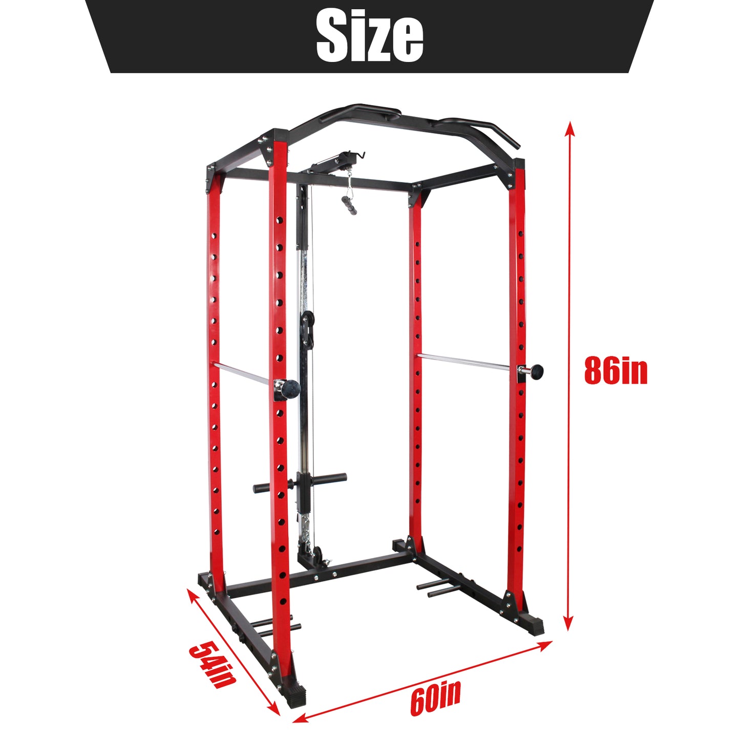 Gym Multi Functional Lat Pull Down Machine Home Power Cage Squat Rack