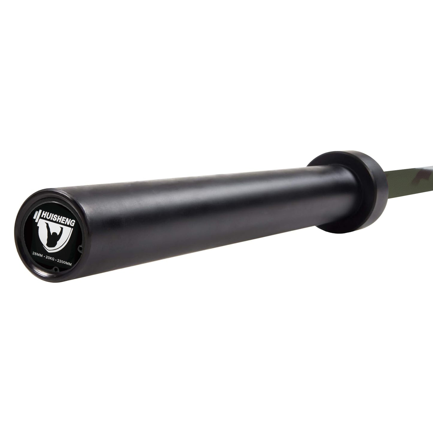HUISHENG 7FT ‎Camo Olympic Barbell 45LB Weightlifting Bar Bearing Spin Bar,Ceramic Coating,500-1000 LBS Capacity,28mm High Whip,Fits 2" Plates,for Home Gym