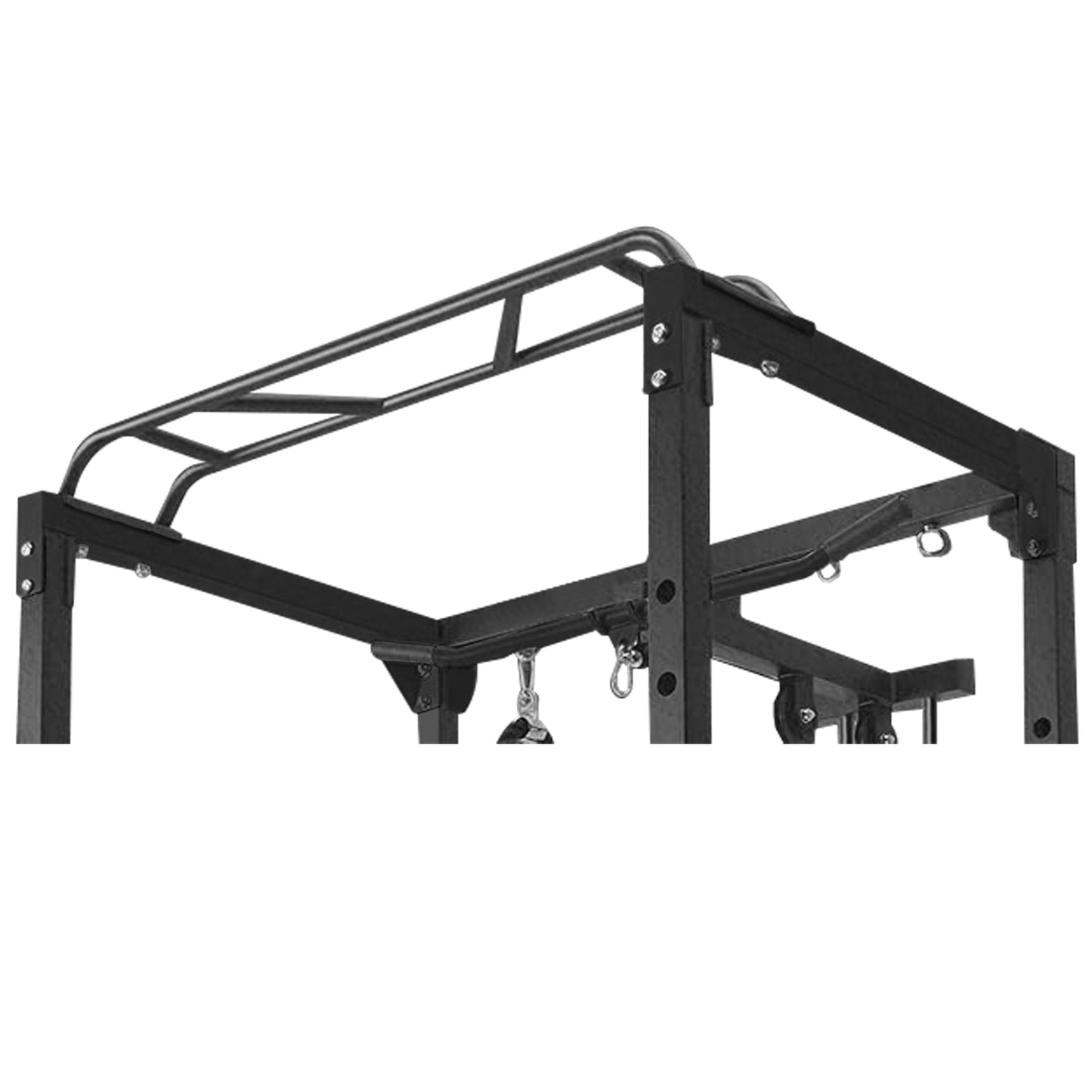 Power Cage With Pulley System - Squat Rack, Pull-Up Bar & Cable Machine For Home Gym